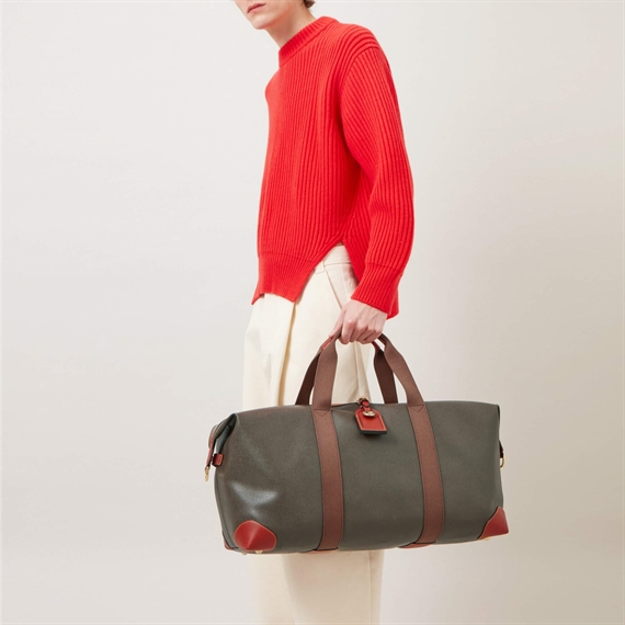 Mulberry Heritage Medium Clipper Mole & Cognac Scotchgrain & Flat Calf